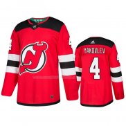 Maglia Hockey New Jersey Devils Egor Yakovlev Home Autentico Rosso
