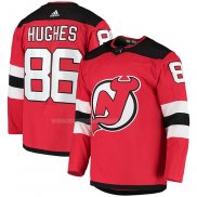 Maglia Hockey New Jersey Devils Jack Hughes Autentico Home Rosso