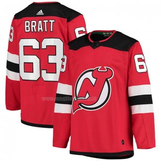 Maglia Hockey New Jersey Devils Jesper Bratt Home Autentico Rosso