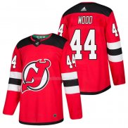 Maglia Hockey New Jersey Devils Miles Wood 2018 Home Autentico Rosso