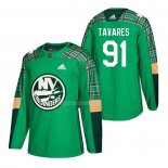 Maglia Hockey New York Islanders John Tavares 2018 Dia de San Patricio Verde
