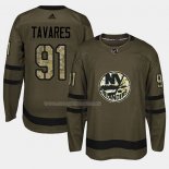 Maglia Hockey New York Islanders John Tavares 2018 Salute To Service Verde Militare