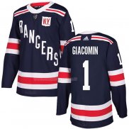 Maglia Hockey New York Rangers Eddie Giacomin 2018 Winter Classic Blu