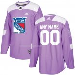 Maglia Hockey New York Rangers Personalizzate Viola
