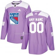 Maglia Hockey New York Rangers Personalizzate Viola