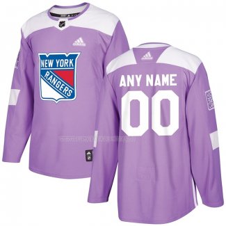 Maglia Hockey New York Rangers Personalizzate Viola