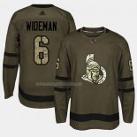 Maglia Hockey Ottawa Senators Chris Wideman 2018 Salute To Service Verde Militare