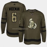Maglia Hockey Ottawa Senators Chris Wideman 2018 Salute To Service Verde Militare