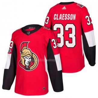 Maglia Hockey Ottawa Senators Fredrik Claesson Autentico Home 2018 Rosso