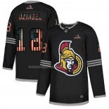 Maglia Hockey Ottawa Senators Ryan Dzingel 2020 USA Flag Nero2