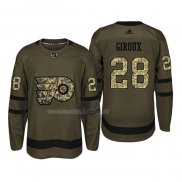 Maglia Hockey Philadelphia Flyers Claude Giroux 2018 Salute To Service Verde Militare