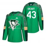 Maglia Hockey Pittsburgh Penguins Conor Sheary 2018 Dia de San Patricio Verde