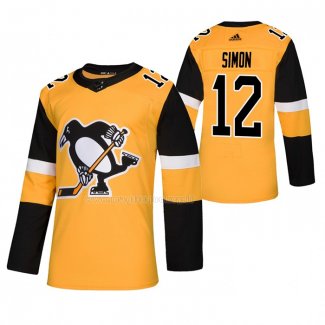 Maglia Hockey Pittsburgh Penguins Dominik Simon Alternato Autentico Or