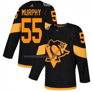 Maglia Hockey Pittsburgh Penguins Larry Murphy Autentico 2019 Stadium Series Nero