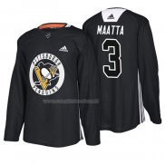 Maglia Hockey Pittsburgh Penguins Olli Maatta New Season Practice Nero