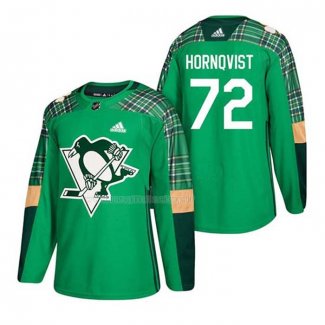 Maglia Hockey Pittsburgh Penguins Patric Hornqvist 2018 Dia de San Patricio Verde