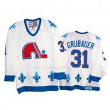 Maglia Hockey Quebec Nordiques Philipp Grubauer Heritage Vintage Replica 1991-95 Bianco