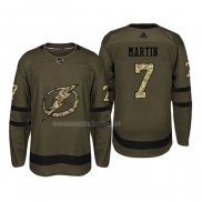 Maglia Hockey San Jose Sharks Paul Martin 2018 Salute To Service Verde Militare