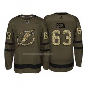 Maglia Hockey Tampa Bay Lightning Matthew Peca 2018 Salute To Service Verde Militare