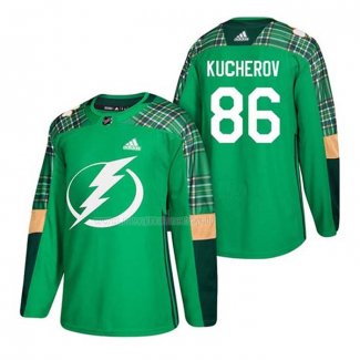 Maglia Hockey Tampa Bay Lightning Nikita Kucherov 2018 Dia de San Patricio Verde