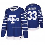 Maglia Hockey Toronto Maple Leafs Frederik Gauthier Throwback Autentico Blu