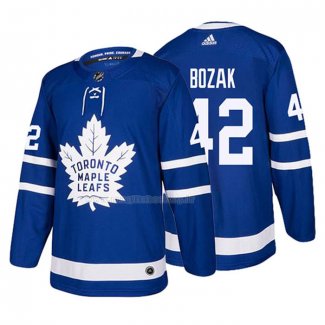 Maglia Hockey Toronto Maple Leafs Tyler Bozak Home 2017-2018 Blu