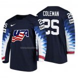 Maglia Hockey USA Blake Coleman 2018 Iihf World Championship Giocatore Nero