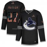 Maglia Hockey Vancouver Canucks Ben Hutton 2020 USA Flag Nero2