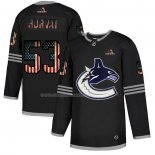 Maglia Hockey Vancouver Canucks Bo Horvat 2020 USA Flag Nero2