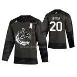 Maglia Hockey Vancouver Canucks Brandon Sutter 2019 Veterans Day Camuffamento