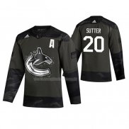 Maglia Hockey Vancouver Canucks Brandon Sutter 2019 Veterans Day Camuffamento
