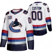 Maglia Hockey Vancouver Canucks Personalizzate 50 Anniversario Vintage Bianco