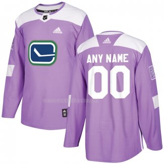 Maglia Hockey Vancouver Canucks Personalizzate Viola