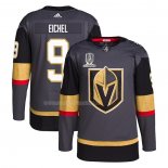 Maglia Hockey Vegas Golden Knights Jack Eichel 2023 Stanley Cup Champions Autentico Alternato Gris
