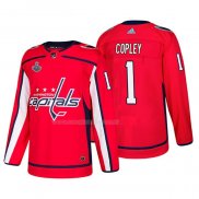Maglia Hockey Washington Capitals Pheonix Copley Bound Patch Stanley Cup Final Rosso