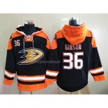 Felpa con Cappuccio Anaheim Ducks John Gibson Nero