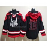 Felpa con Cappuccio Chicago Blackhawks Jonathan Toews Nero