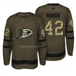 Maglia Hockey Anaheim Ducks Josh Manson Salute To Service Verde Militare