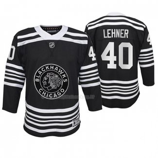 Maglia Hockey Bambino Chicago Blackhawks Robin Lehner Premier Alternato Nero