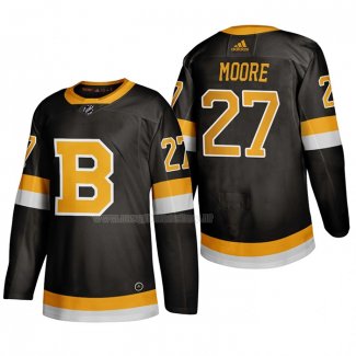 Maglia Hockey Boston Bruins John Moore Alternato 2019-20 Nero