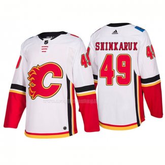 Maglia Hockey Calgary Flames Hunter Shinkaruk Away Premier 2017-2018 Bianco