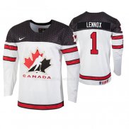 Maglia Hockey Canada Tristan Lennox 2019 Hlinka Gretzky Cup Bianco