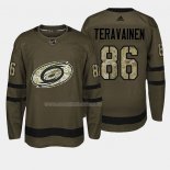 Maglia Hockey Carolina Hurricanes Teuvo Teravainen 2018 Salute To Service Verde Militare