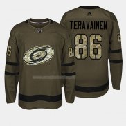 Maglia Hockey Carolina Hurricanes Teuvo Teravainen 2018 Salute To Service Verde Militare