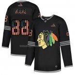 Maglia Hockey Chicago Blackhawks Patrick Kane 2020 USA Flag Nero