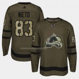 Maglia Hockey Colorado Avalanche Matt Nieto 2018 Salute To Service Verde Militare