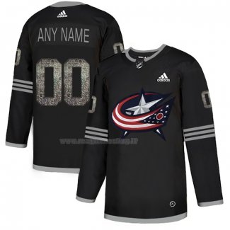 Maglia Hockey Columbus Blue Jackets Personalizzate Black Shadow Nero