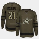 Maglia Hockey Dallas Stars Antoine Roussel 2018 Salute To Service Verde Militare
