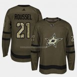 Maglia Hockey Dallas Stars Antoine Roussel 2018 Salute To Service Verde Militare