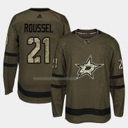 Maglia Hockey Dallas Stars Antoine Roussel 2018 Salute To Service Verde Militare